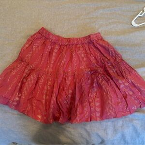 Elan hot pink and Gold A-Line Skirt